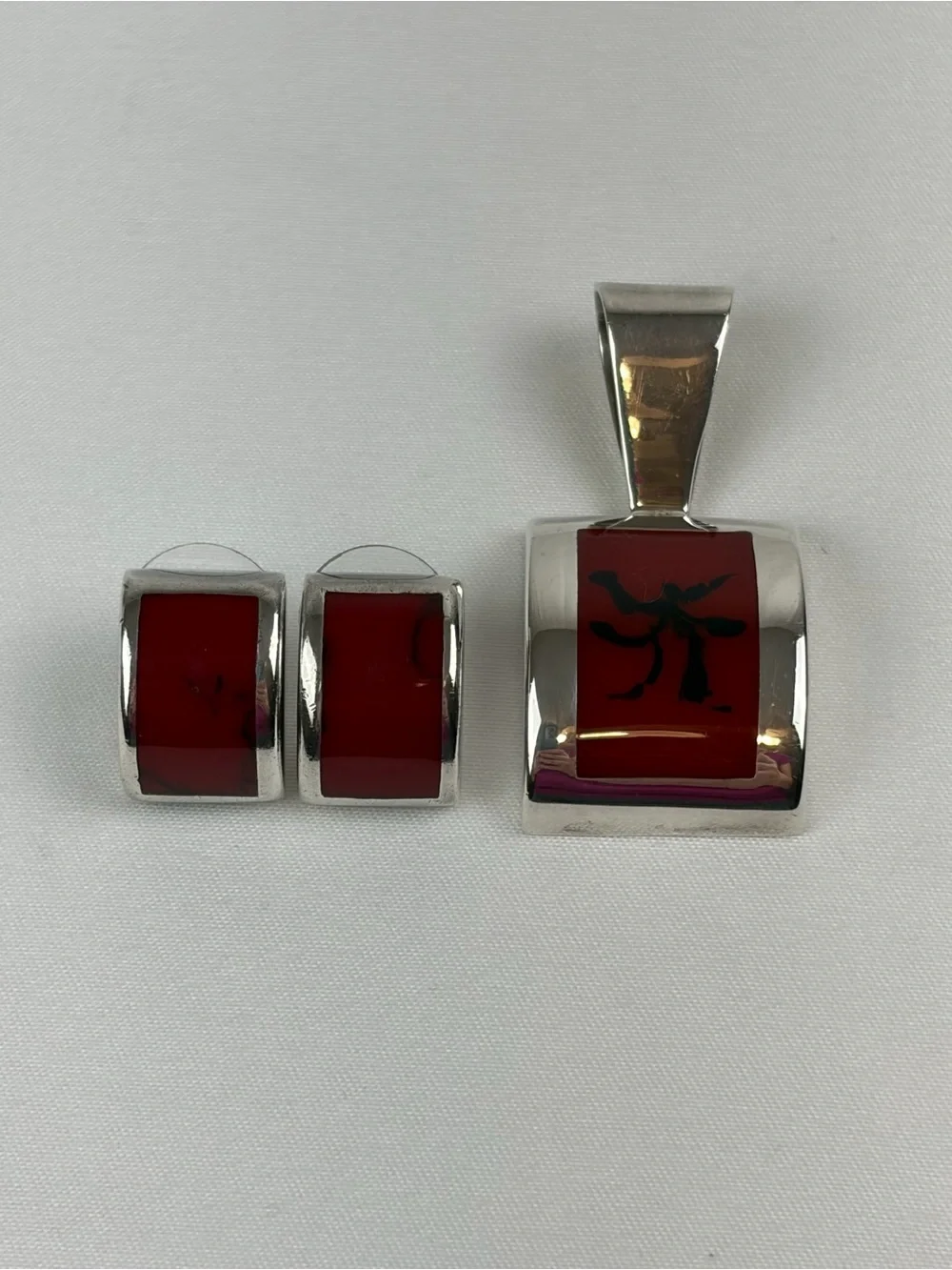 Vintage Silpada Sterling Sliver Pendant & Earrings Set